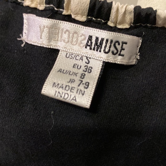 Amuse Society Total Flirt Woven Off the Shoulder Top Pant Set / beige black XS S - Picture 8 of 8